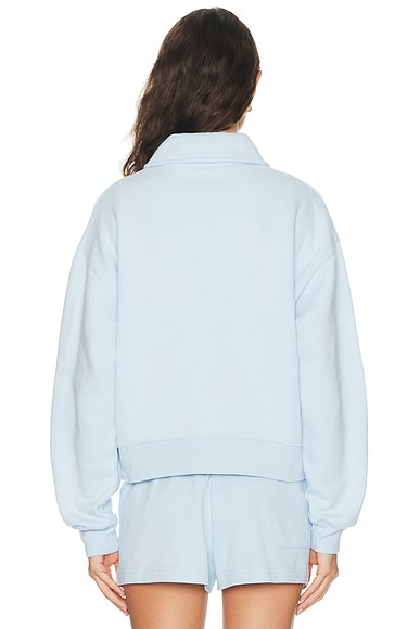 Sporty & Rich Serif Logo Embroidered Polo Sweatshirt | Thumbnail 3 Sporty & Rich Serif Logo Embroidered Polo Sweatshirt | Thumbnail 3