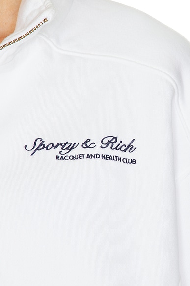 Sporty & Rich Syracuse Embroidered Quarter Zip Sweatshirt | Thumbnail 5 Sporty & Rich Syracuse Embroidered Quarter Zip Sweatshirt | Thumbnail 5