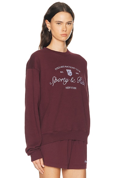 Sporty & Rich Syracuse Embroidered Crewneck Sweatshirt | Thumbnail 2 Sporty & Rich Syracuse Embroidered Crewneck Sweatshirt | Thumbnail 2