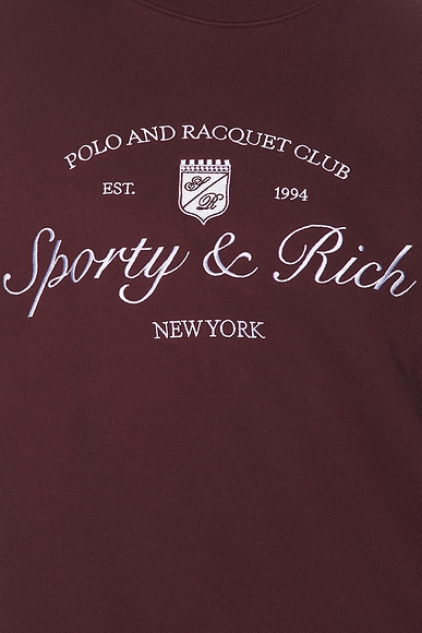 Sporty & Rich Syracuse Embroidered Crewneck Sweatshirt | Thumbnail 5 Sporty & Rich Syracuse Embroidered Crewneck Sweatshirt | Thumbnail 5