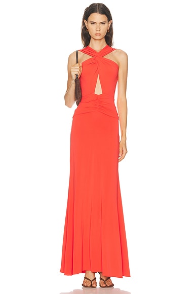 Silvia Tcherassi Naga Dress In Orange