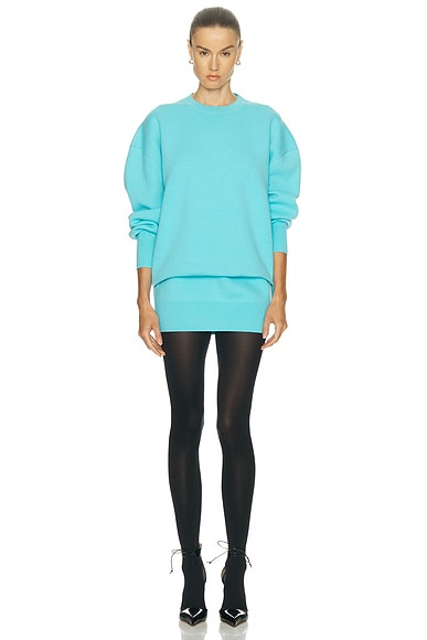 Sculptural Double Face Mini Dress