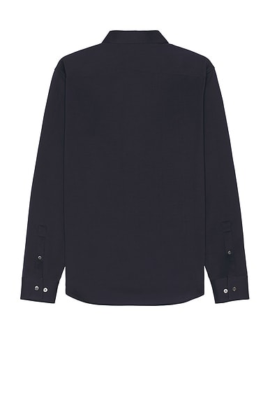 Theory Sylvain Structure Knit Shirt In Black