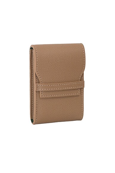 Image of Throwing Doubles The Palmilla Leather Playing Card Set in Beige & Green - Beige. Size all.