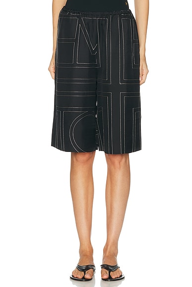 Toteme Monogram Silk Culotte Short | Thumbnail 13 Toteme Monogram Silk Culotte Short | Thumbnail 13