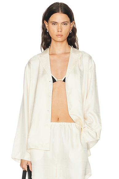Toteme Monogram Silk PJ Top
