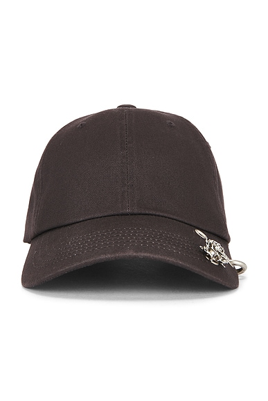We11 Done Spike Rose Cap In Brown