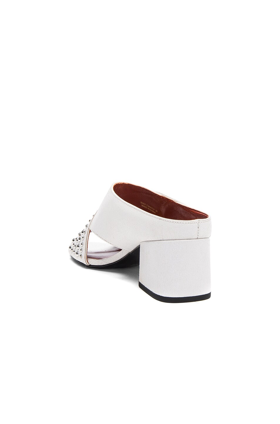 3.1 PHILLIP LIM Crisscross Leather Cube Open Toe Slip Ons
