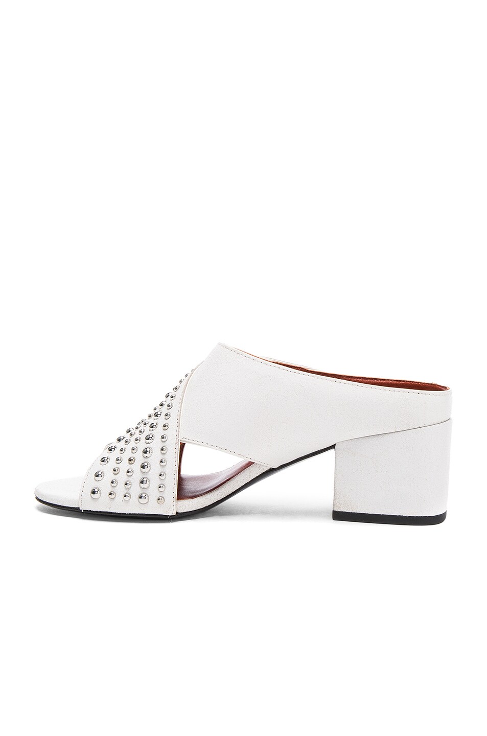 3.1 PHILLIP LIM Crisscross Leather Cube Open Toe Slip Ons