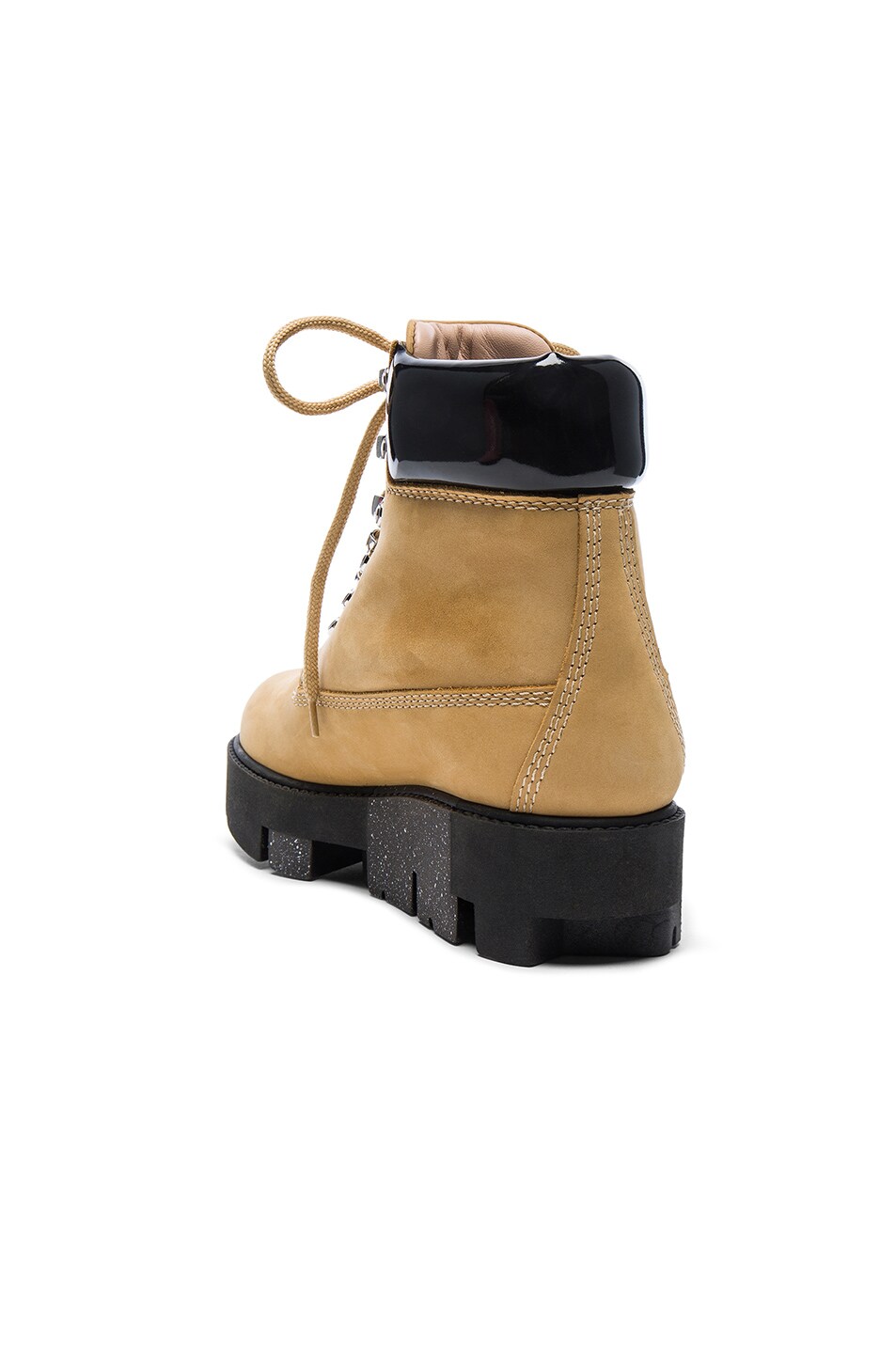 ACNE STUDIOS LEATHER TELDE BOOTS IN NEUTRALS.