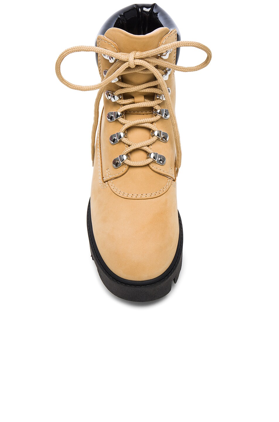 ACNE STUDIOS LEATHER TELDE BOOTS IN NEUTRALS.