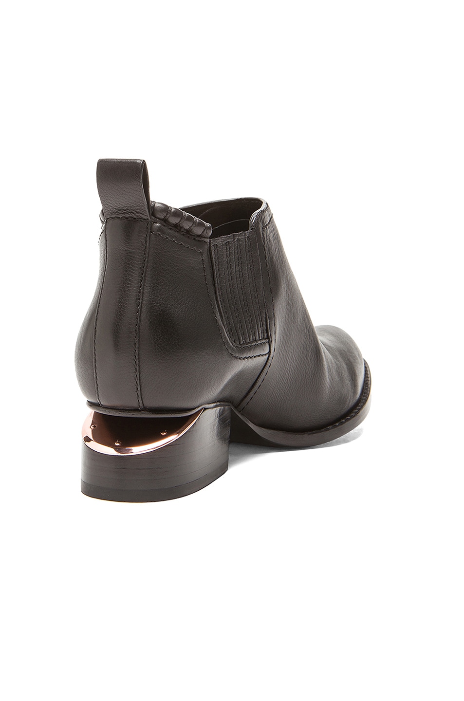 ALEXANDER WANG Kori Leather Ankle Boots with Rose Gold Hardware