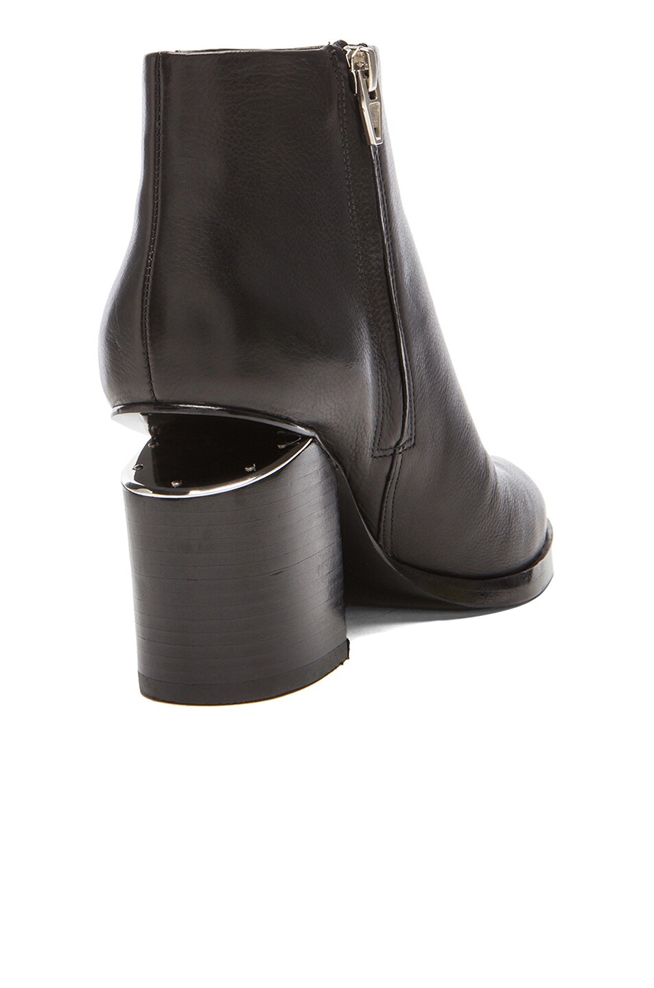 ALEXANDER WANG GABI ANKLE BOOTIES WITH SILVER HARDWARE