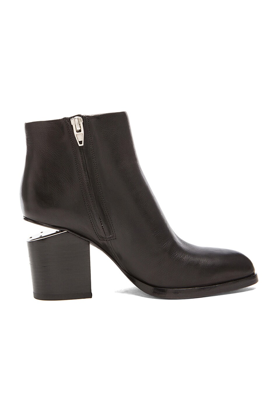 ALEXANDER WANG GABI ANKLE BOOTIES WITH SILVER HARDWARE