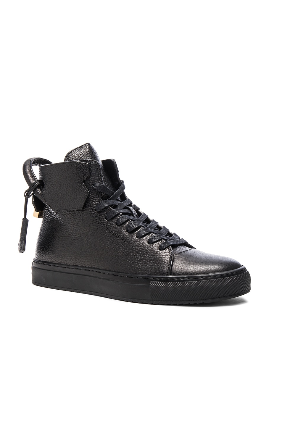 BUSCEMI 125Mm Leather Sneakers in Black | ModeSens