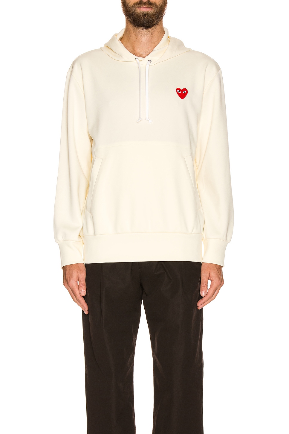 COMME DES GARÇONS PLAY PULLOVER HOODIE WITH RED EMBLEM