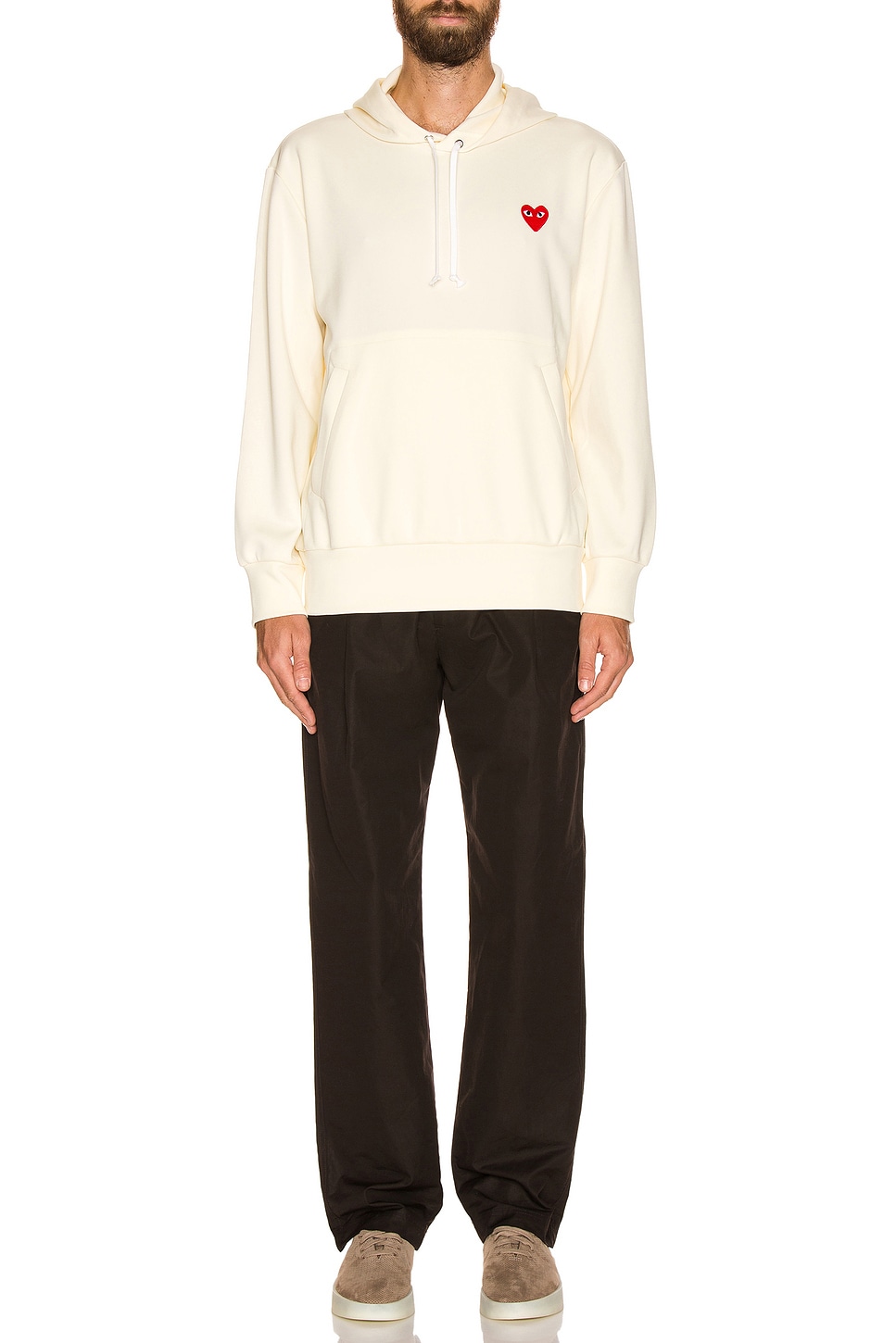 COMME DES GARÇONS PLAY PULLOVER HOODIE WITH RED EMBLEM