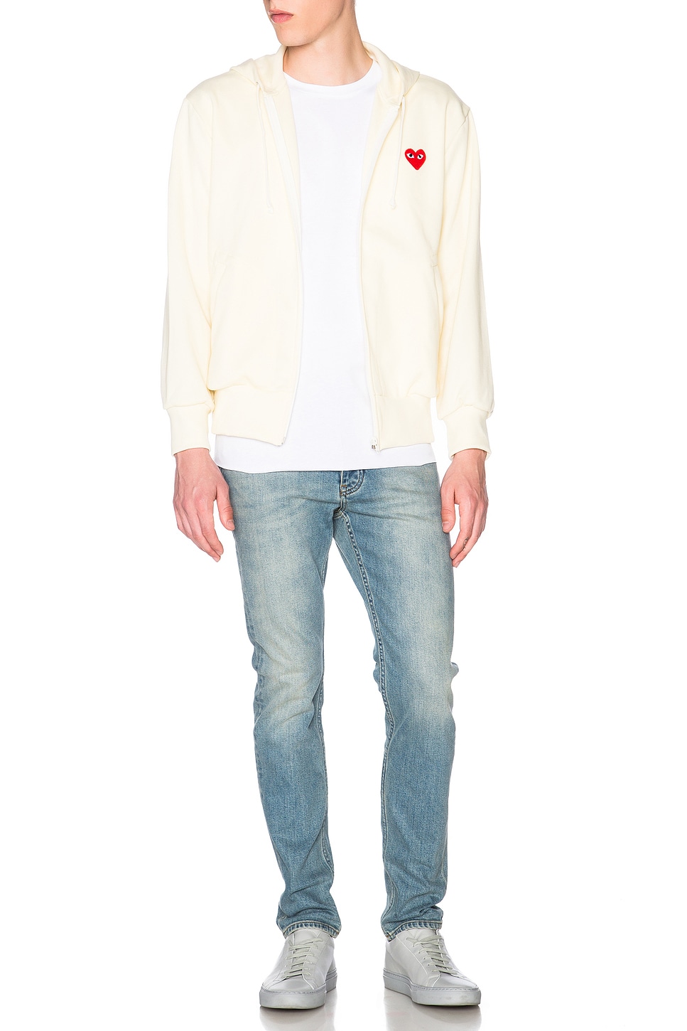 COMME DES GARÇONS PLAY PULLOVER HOODIE WITH RED EMBLEM