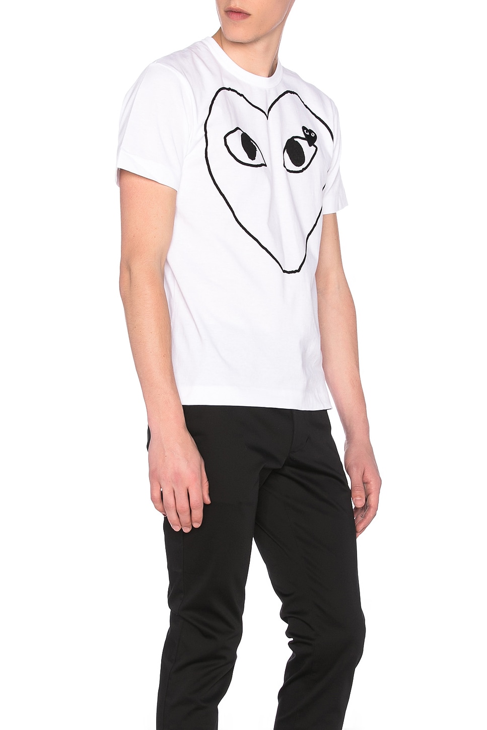 COMME DES GARÇONS PLAY BLACK EMBLEM COTTON TEE