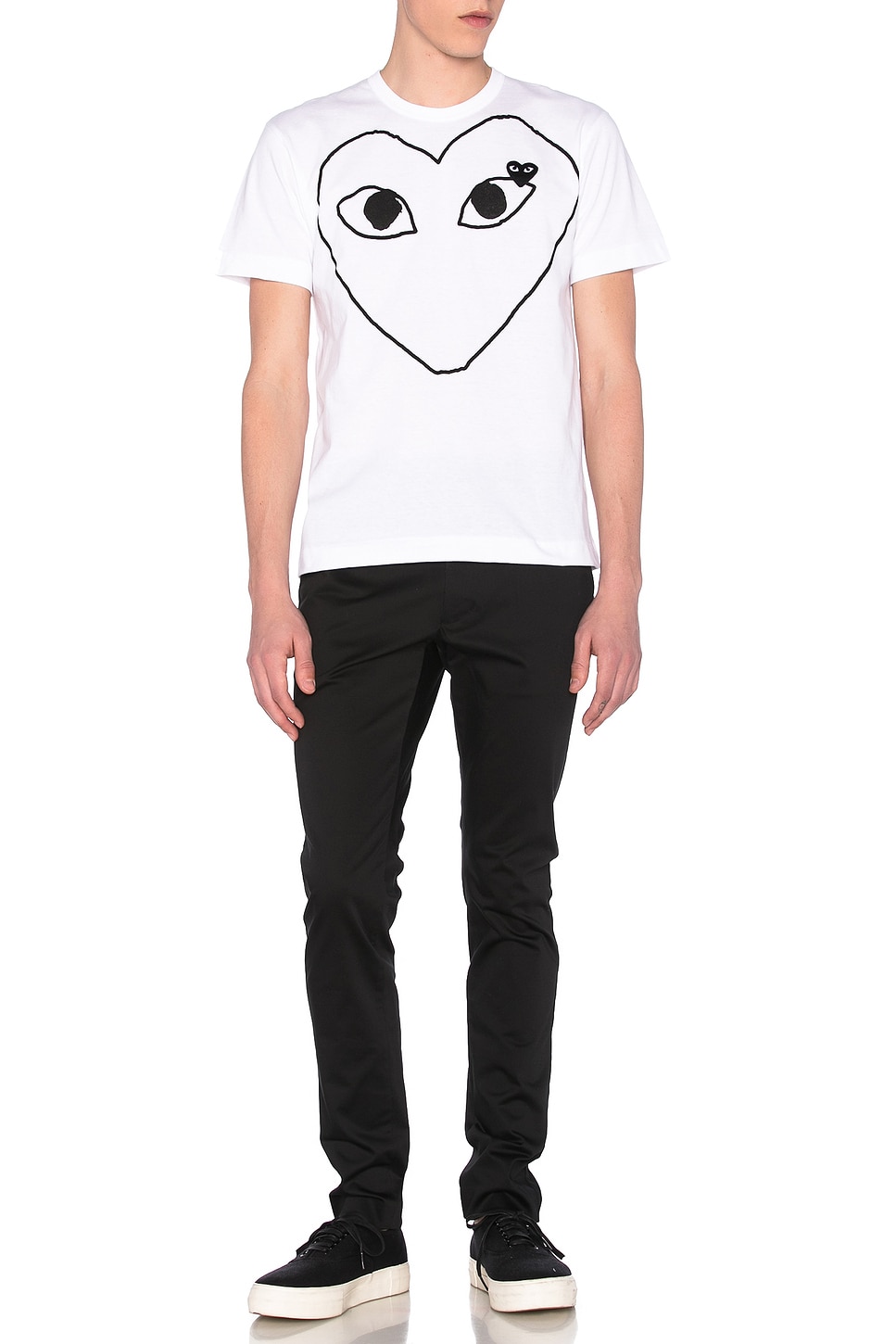 COMME DES GARÇONS PLAY BLACK EMBLEM COTTON TEE