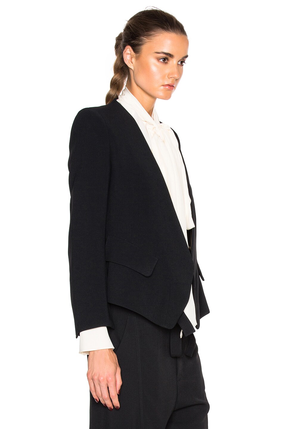 CHLOÉ Crepe Sable Blazer, Black | ModeSens