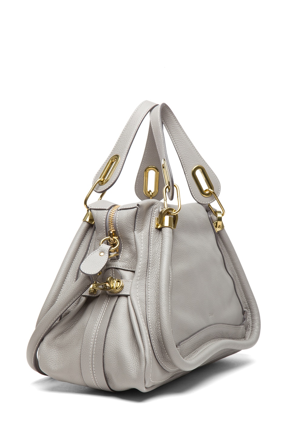 Chloe Medium Paraty Shoulder Bag in Cashmere Grey | FWRD  