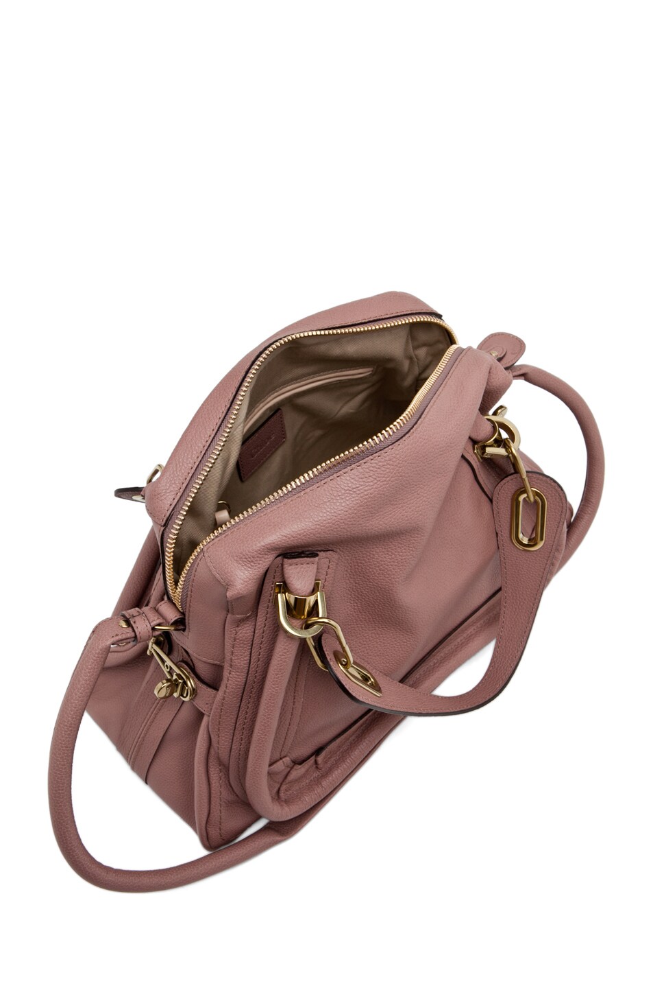 Chloe Paraty Medium Handbag with Strap in Desert Mauve | FWRD  