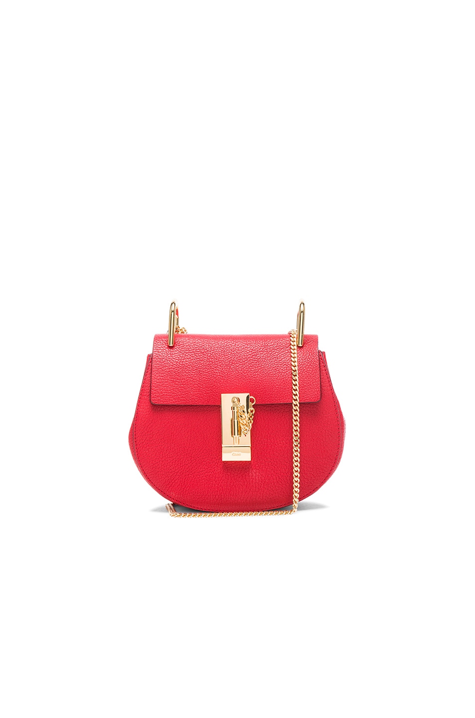 Chloe Drew Mini Shoulder Bag in Plaid Red | FWRD  