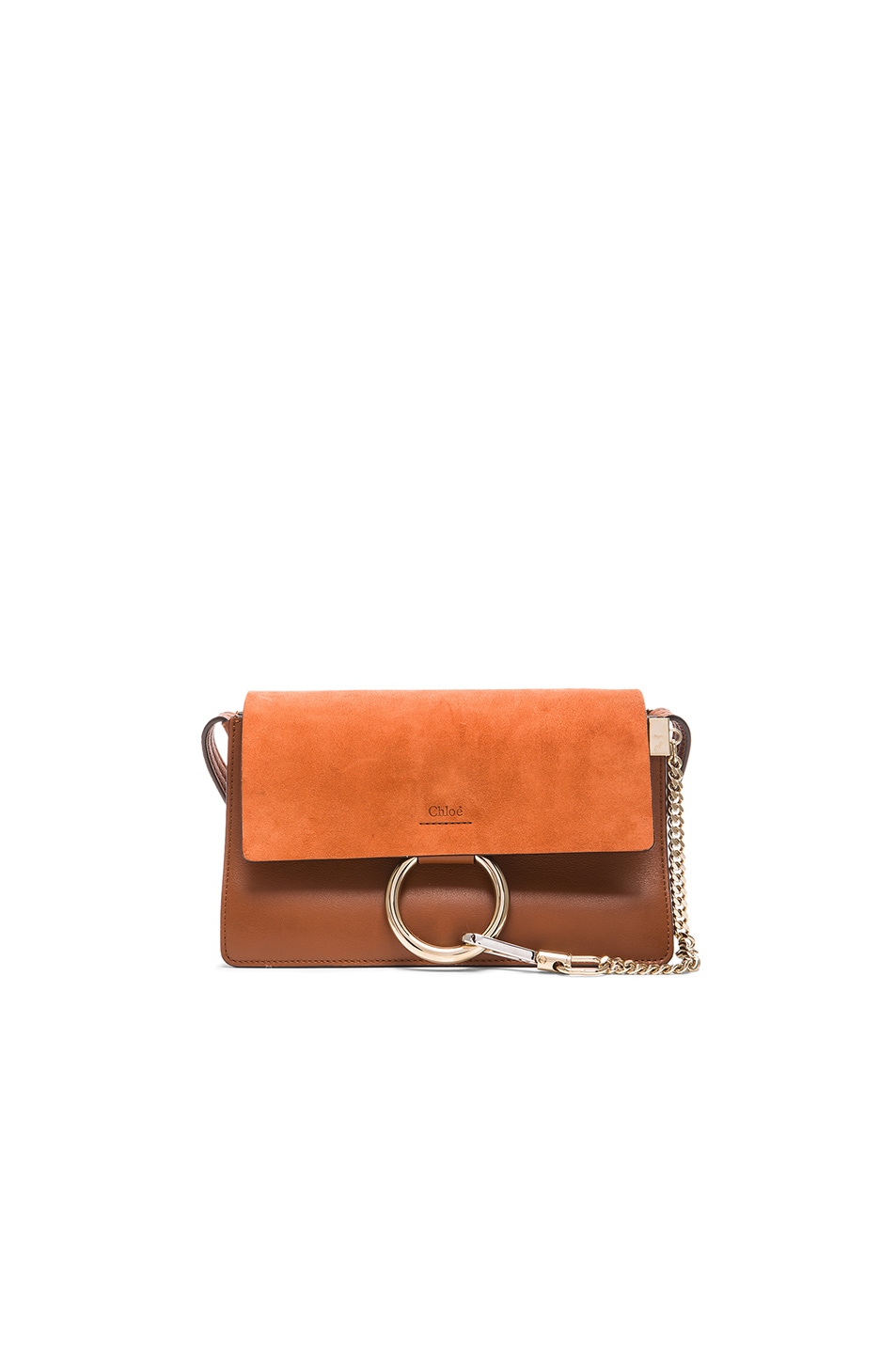 Chloe Small Faye Bag in Tobacco | FWRD  