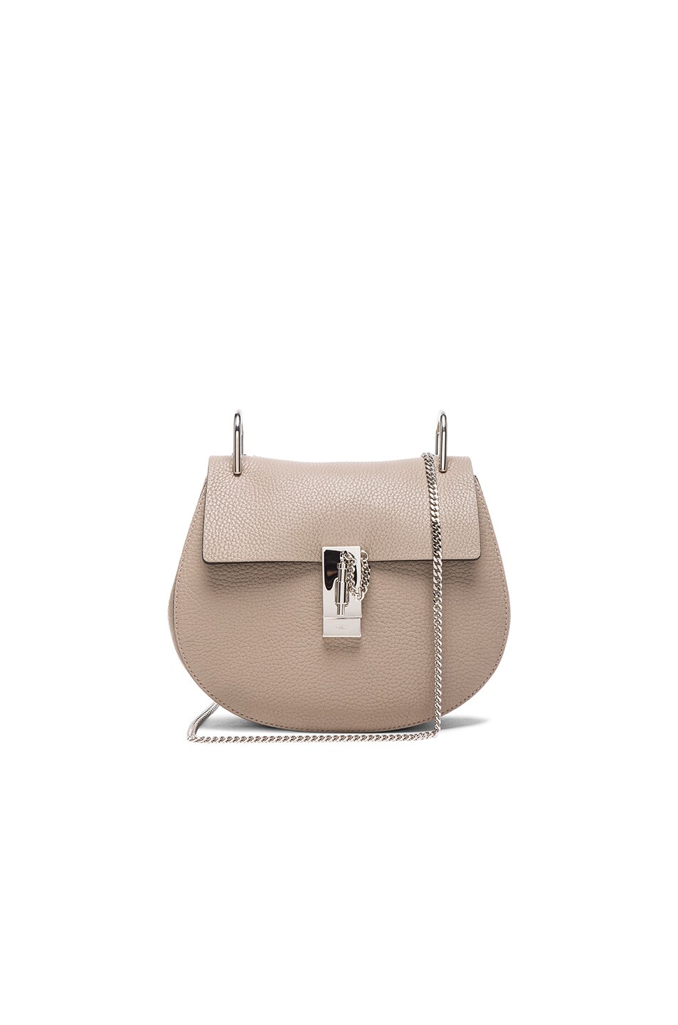Chloe Small Drew Grain Leather \u0026amp; Calfskin Bag in Motty Grey | FWRD  