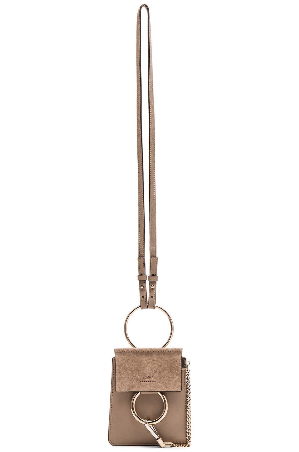 Chloe Faye Mini Bracelet Bag in Motty Grey | FWRD