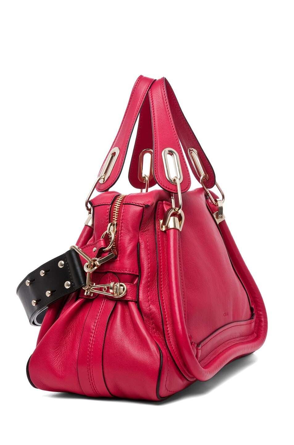 Chloe Paraty Military Medium in Peony Red | FWRD  