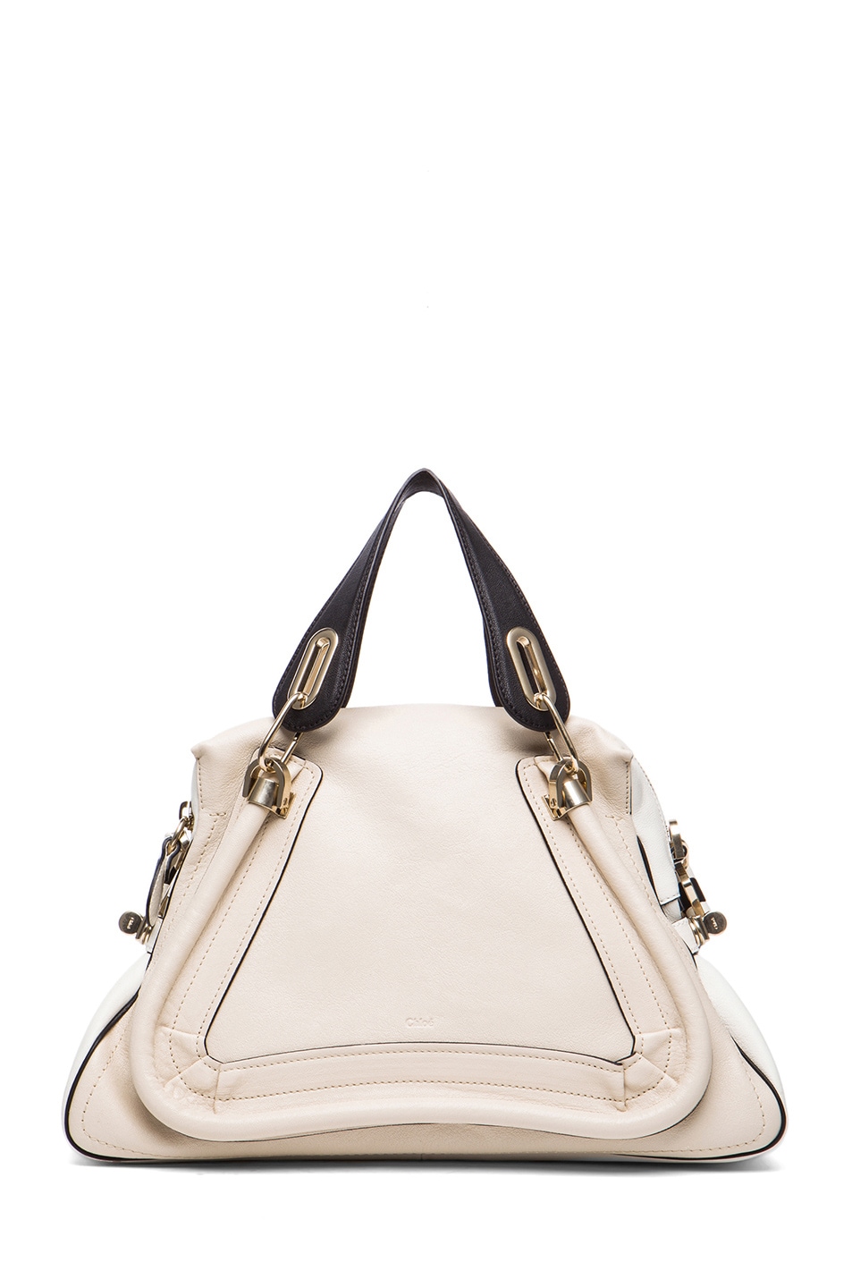 Chloe Medium Paraty Military Shoulder Bag in Black \u0026amp; White | FWRD  