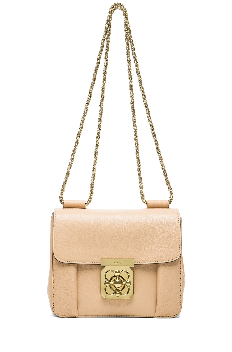 Chloe Small Elsie Shoulder Bag in Biscotti Beige | FWRD  