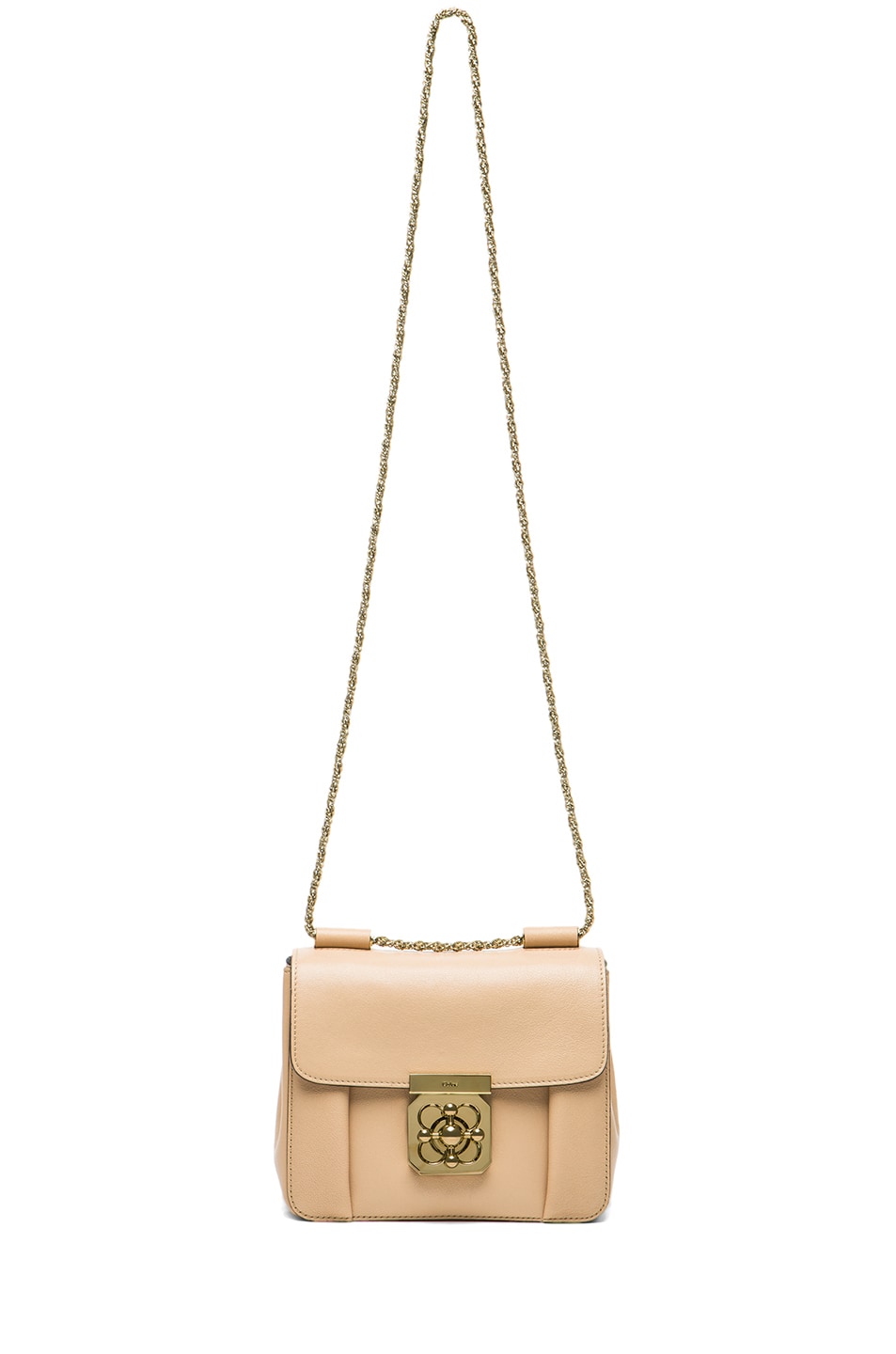 Chloe Small Elsie Shoulder Bag in Biscotti Beige | FWRD  