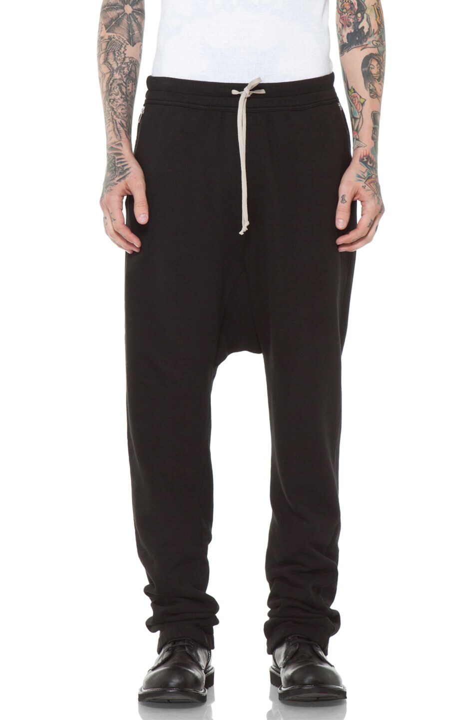 Image 1 of DRKSHDW by Rick Owens Drop Crotch Sweats in Black