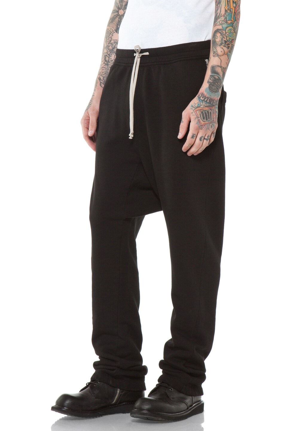 Image 2 of DRKSHDW by Rick Owens Drop Crotch Sweats in Black