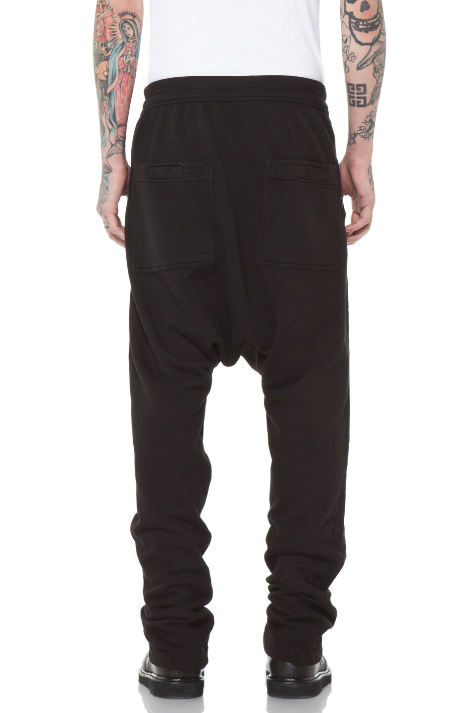 Image 4 of DRKSHDW by Rick Owens Drop Crotch Sweats in Black