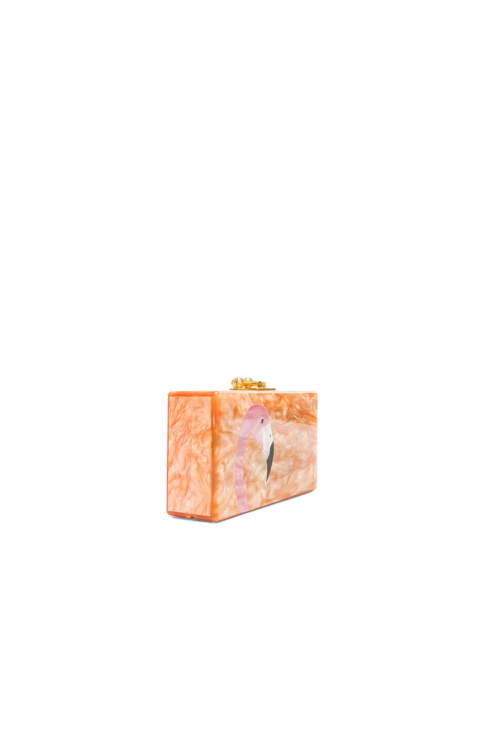 EDIE PARKER EDIE PARKER JEAN FLAMINGO CLUTCH IN ORANGE.