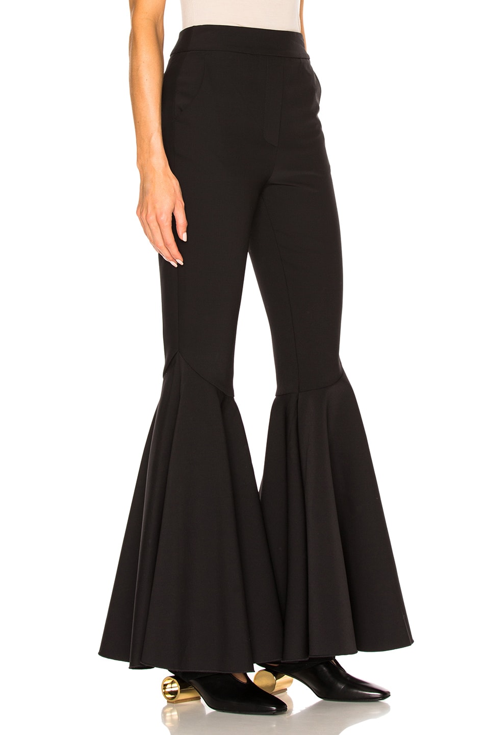 ELLERY Sinuous Cropped Stretch-Crepe Flared Pants in 블랙 | ModeSens