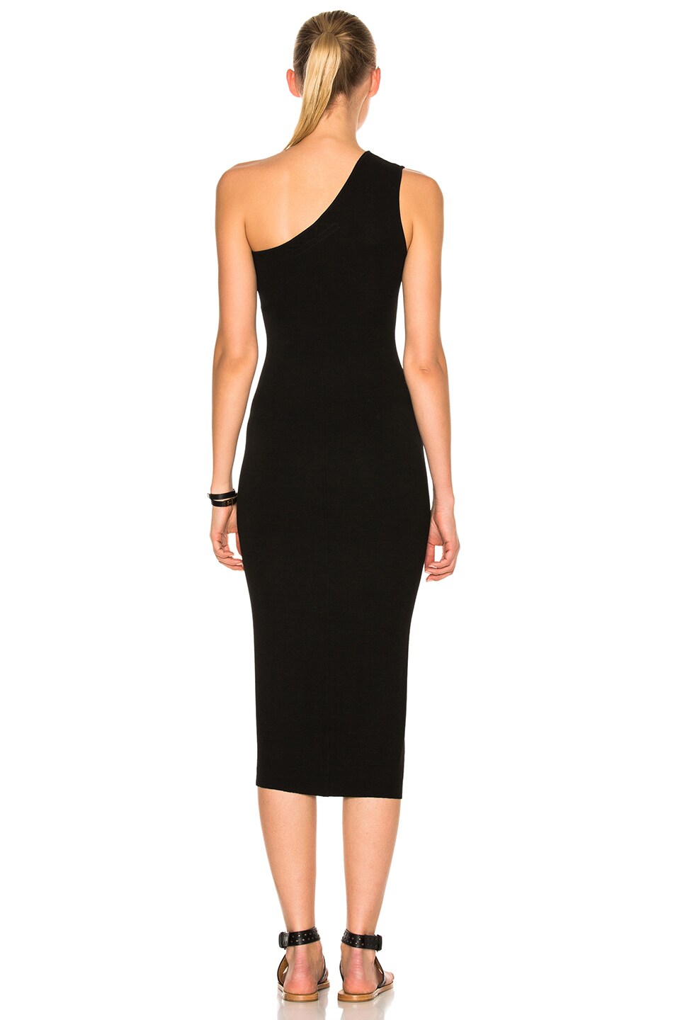 ENZA COSTA Rib One Shoulder Midi Dress