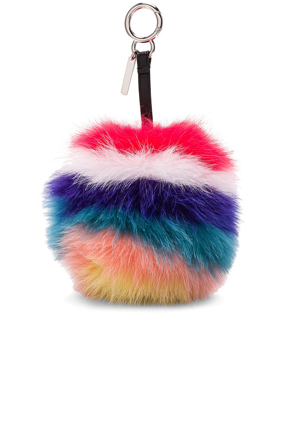 FENDI Pom Pom Fox Fur Bag Charm, Multicolor in Colour: Multicoloured ...