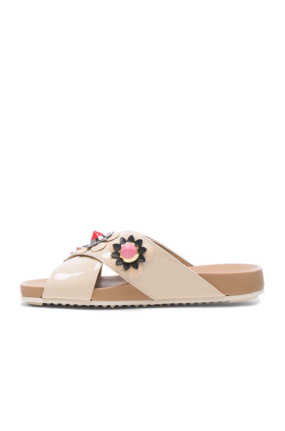 fendi studded slides