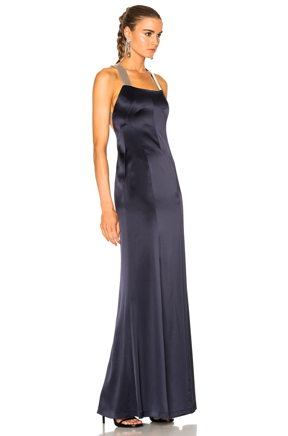 GALVAN Joshua Dress In Blue. in Midnight & Platinum ModeSens