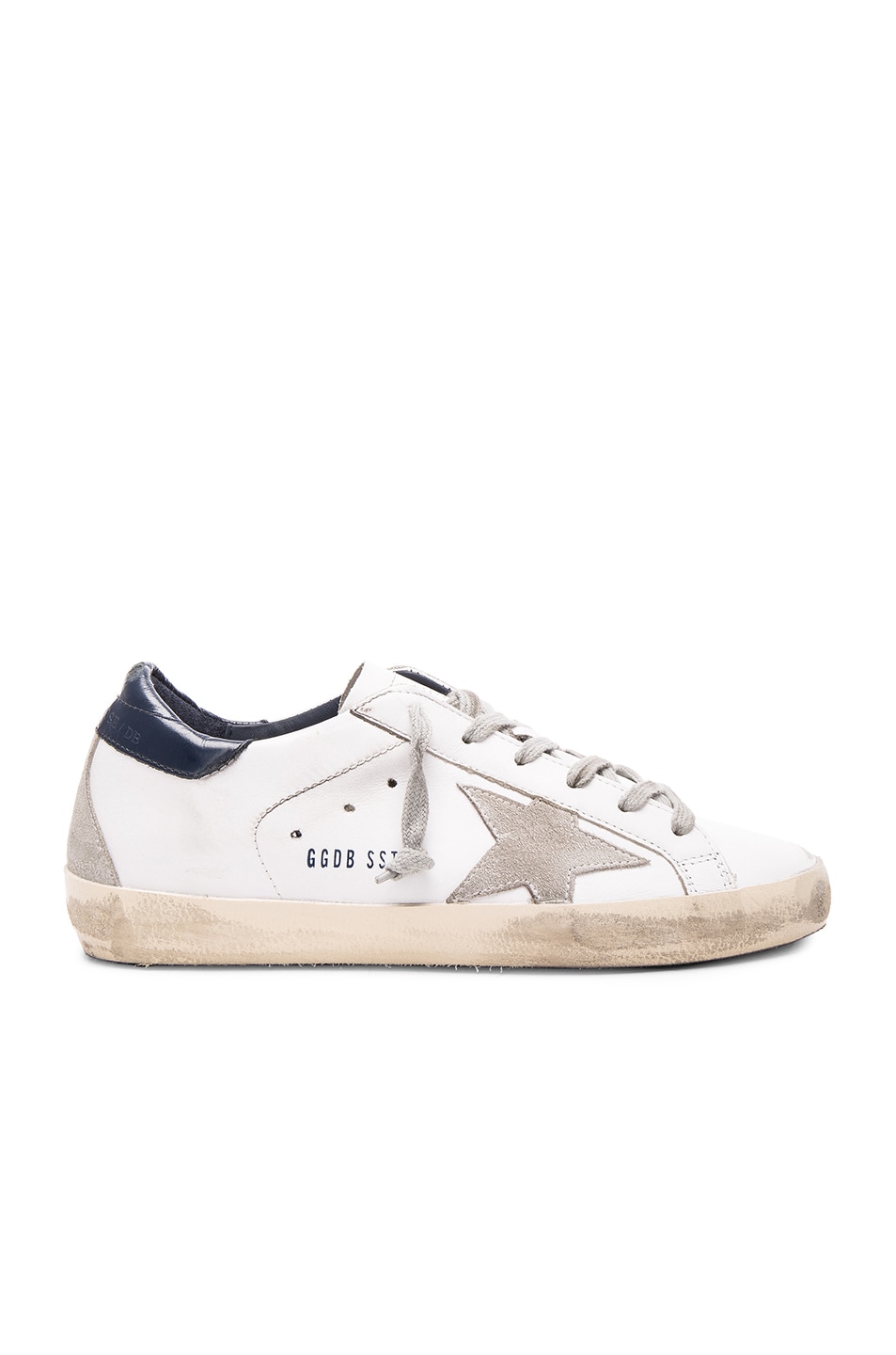 GOLDEN GOOSE Super Star Distressed Suede-Paneled Leather Sneakers in ...