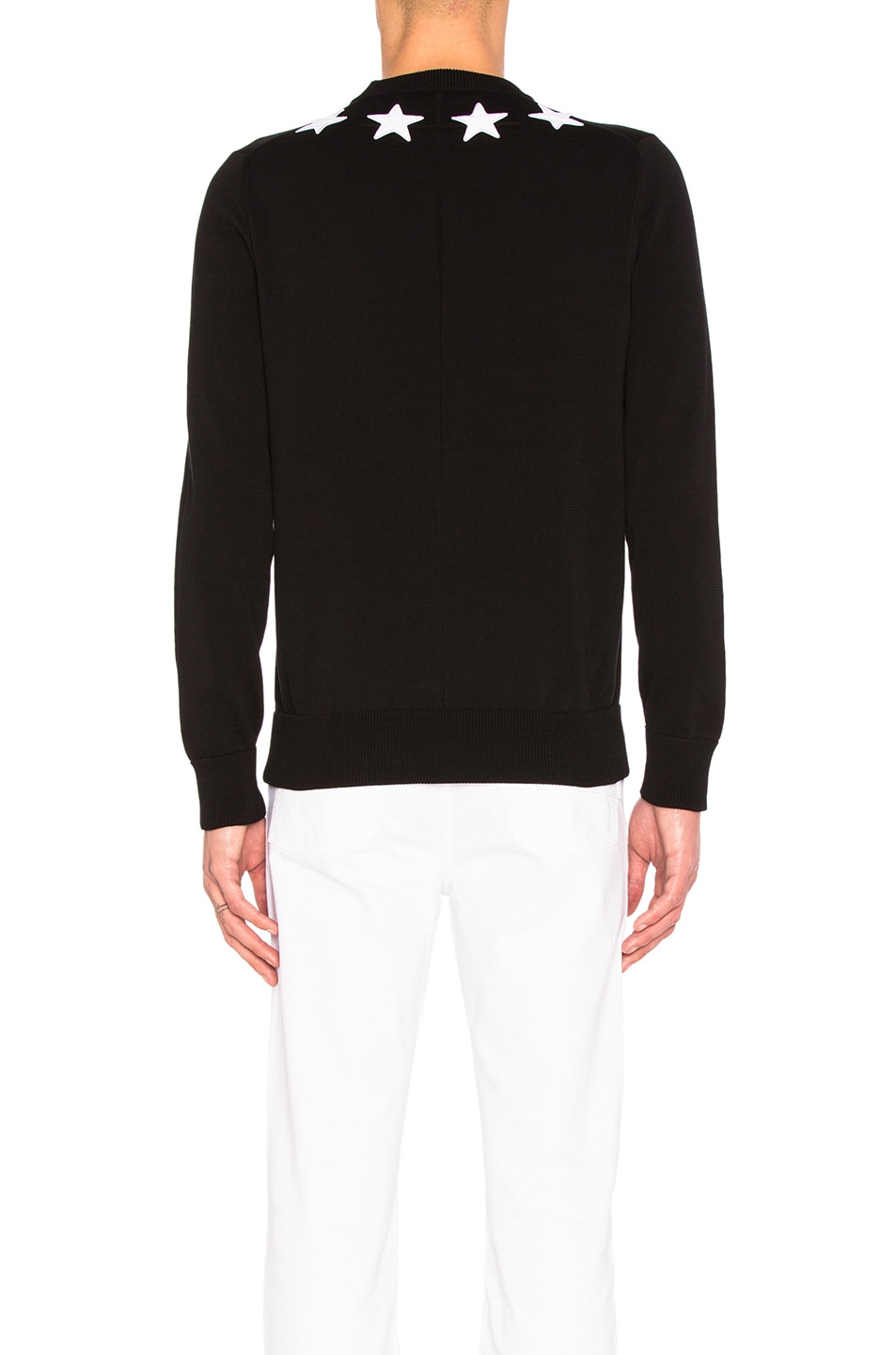 GIVENCHY Star Patches Wool Blend Sweater, Black/White | ModeSens