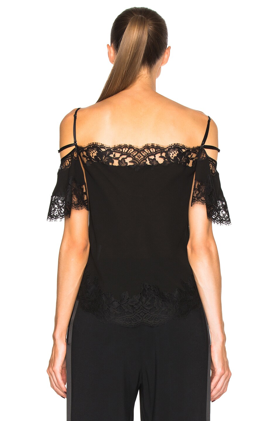 Lace blouse shoulder off from italy