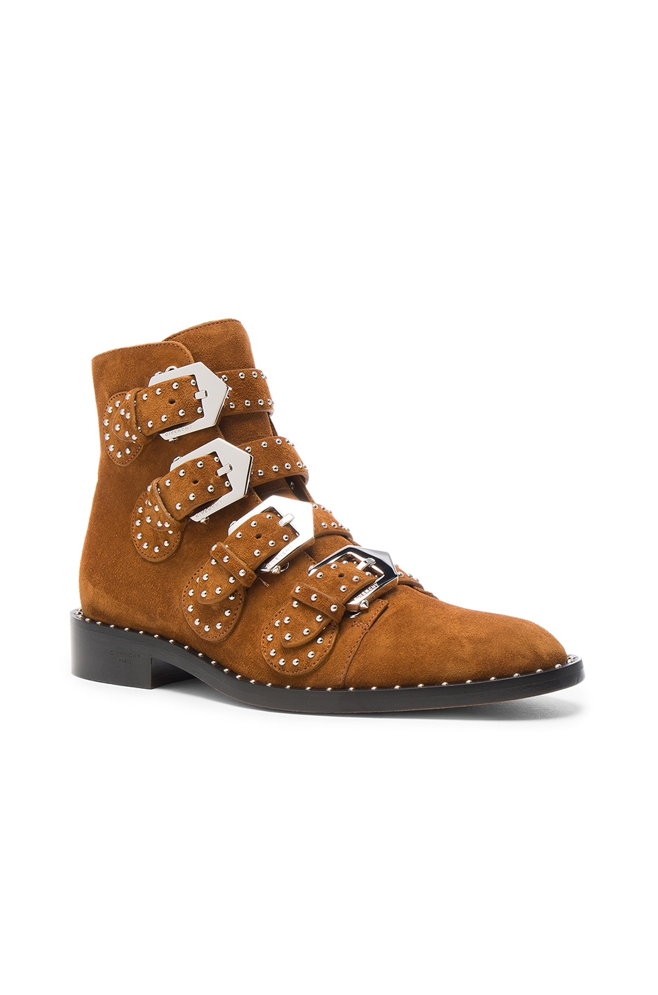 10 Stores In Stock: GIVENCHY Elegant Studded Suede Ankle Boot, Caramel ...