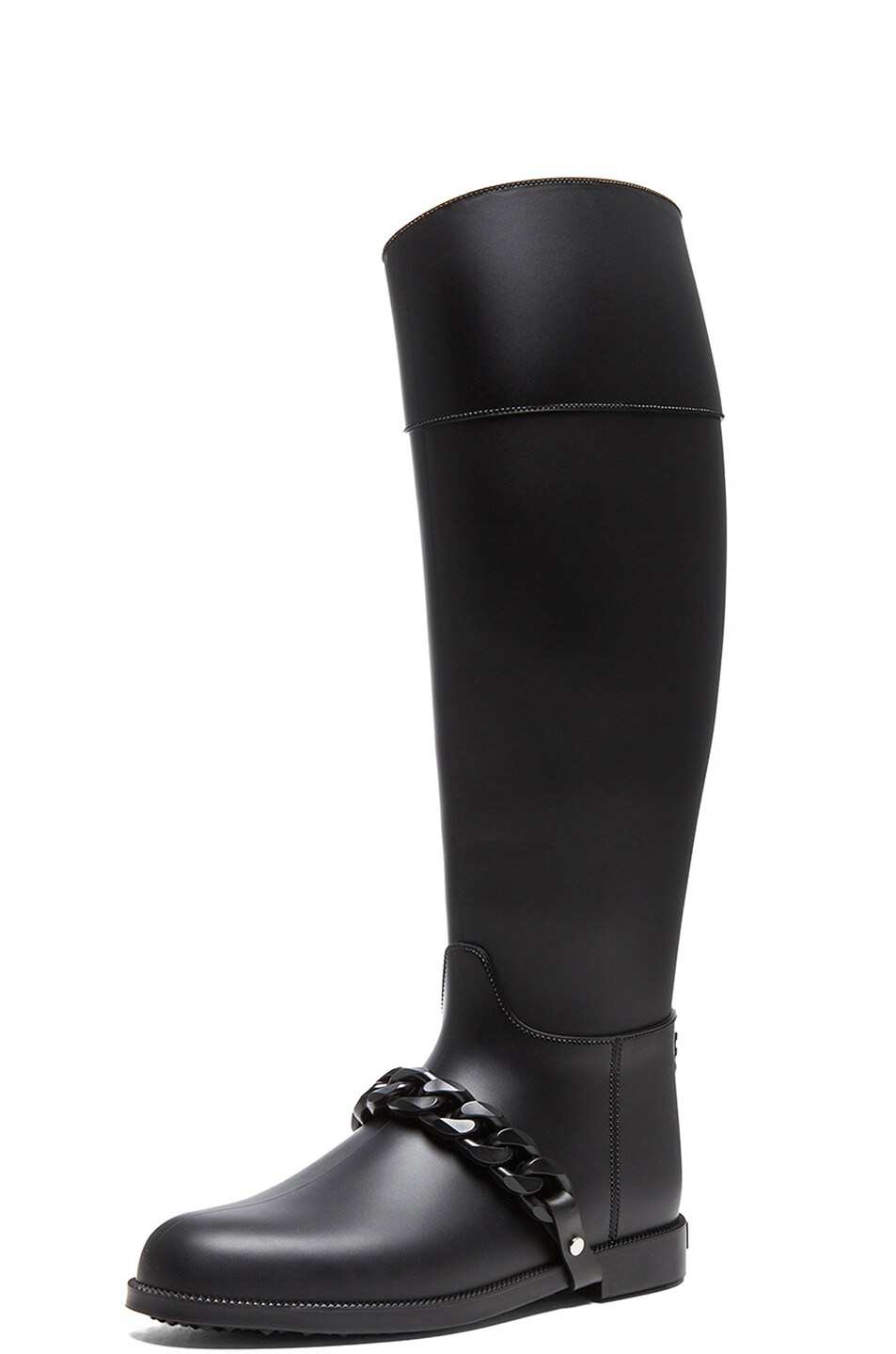 GIVENCHY Eva Rain PVC Boots with Chain Detail