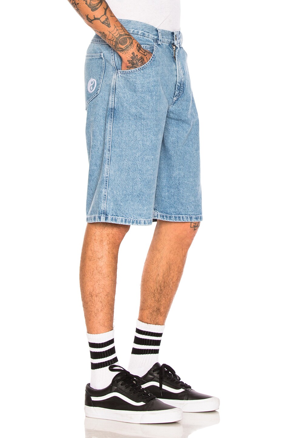 GOSHA RUBCHINSKIY Yin Yang Denim Shorts